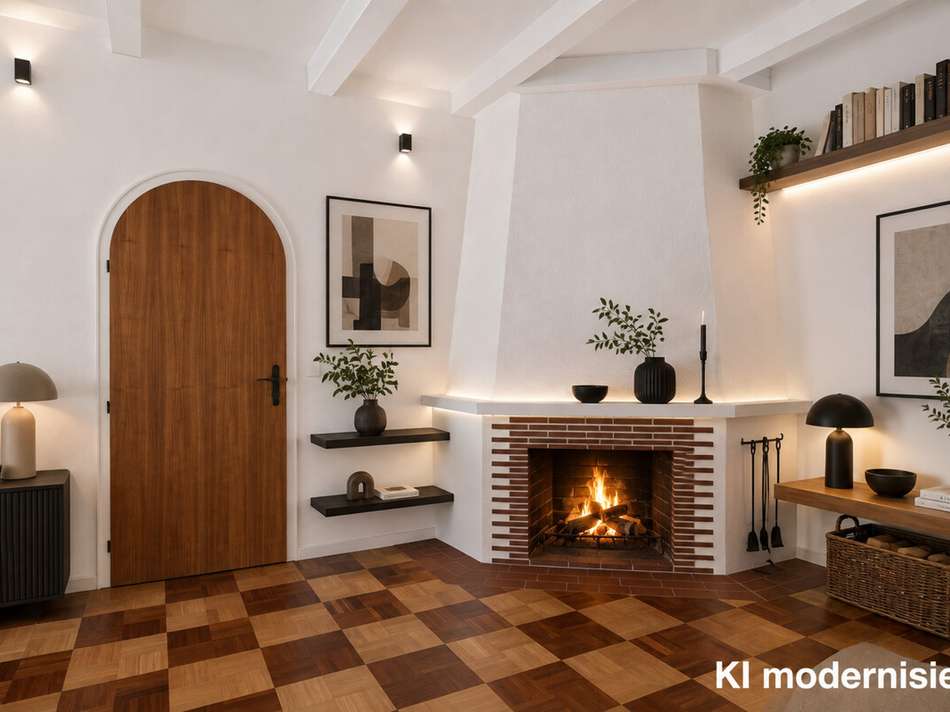 EG Kamin Wohnbereich KI modern