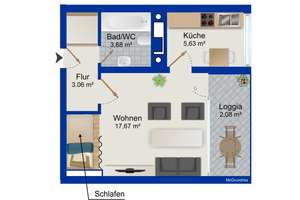 Leerstehendes 1-Zimmer-Apartment in zentraler Lage von Krefeld-Fischeln – Die vollständige Adresse der Immobilie erhältst du vom Anbieter., 47807 Fischeln, Krefeld – Vorschaubild 7