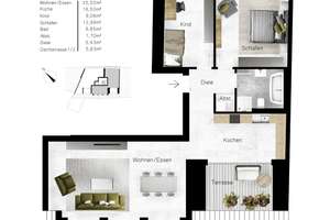 Schöne 3 Zimmer-Wohnung mit tollem Ausblick inkl. moderner Einbauküche