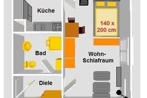 Möbl. Apartment, zentral, ruhig, WLAN /  furnished, central, quiet – Schmellerstr.. Nahe U3+U6 0, 80337 Am Schlachthof, München – Vorschaubild 12
