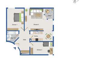 3 Zimmer in Berlin Rudow – Pfarrsiedlung 10, 12355 Rudow, Berlin – Vorschaubild 13