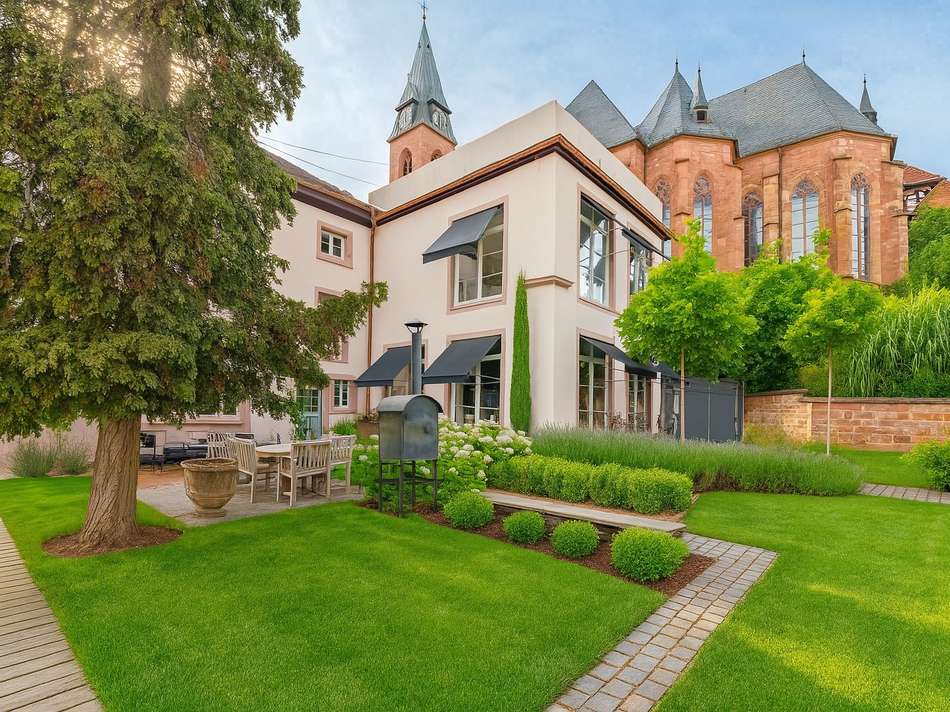 Hausansicht Garten