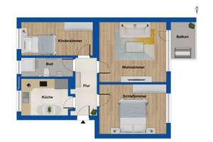 Helle und bezugsfreie 3-Zimmer-Altbauwohnung mit Balkon in Berlin-Steglitz – Die vollständige Adresse der Immobilie erhältst du vom Anbieter., 12169 Steglitz, Berlin – Vorschaubild 10