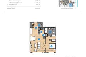 Möblierte 2-Zimmer-Wohnung im OMNITURM – 60311 Innenstadt, Frankfurt am Main – Vorschaubild 4