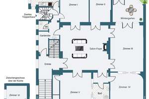 Großzügige historische Etagenwohnung in herrschaftlicher sanierter Westend Villa – 60325 Westend-Süd, Frankfurt am Main – Vorschaubild 19