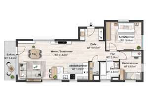 Einziehen & Wohlfühlen – Stilvoll sanierte 3-Zimmer-Wohnung mit offenem Wohnkonzept und Balkon – 67065 Mundenheim, Ludwigshafen am Rhein – Vorschaubild 16