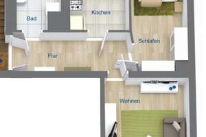 *Moderne Sanierung* 2-Zimmer-Wohnung mit Tageslichtbad - ab 15.11.2026 – Zwenkauer Straße 12, 4277 Connewitz, Leipzig – Vorschaubild 2