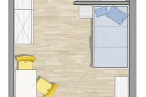 Voll möbliertes Studentenapartment mit Balkon und Dachterrasse – Firnhaberstraße 12 a, 86159 Hochfeld, Augsburg – Vorschaubild 9