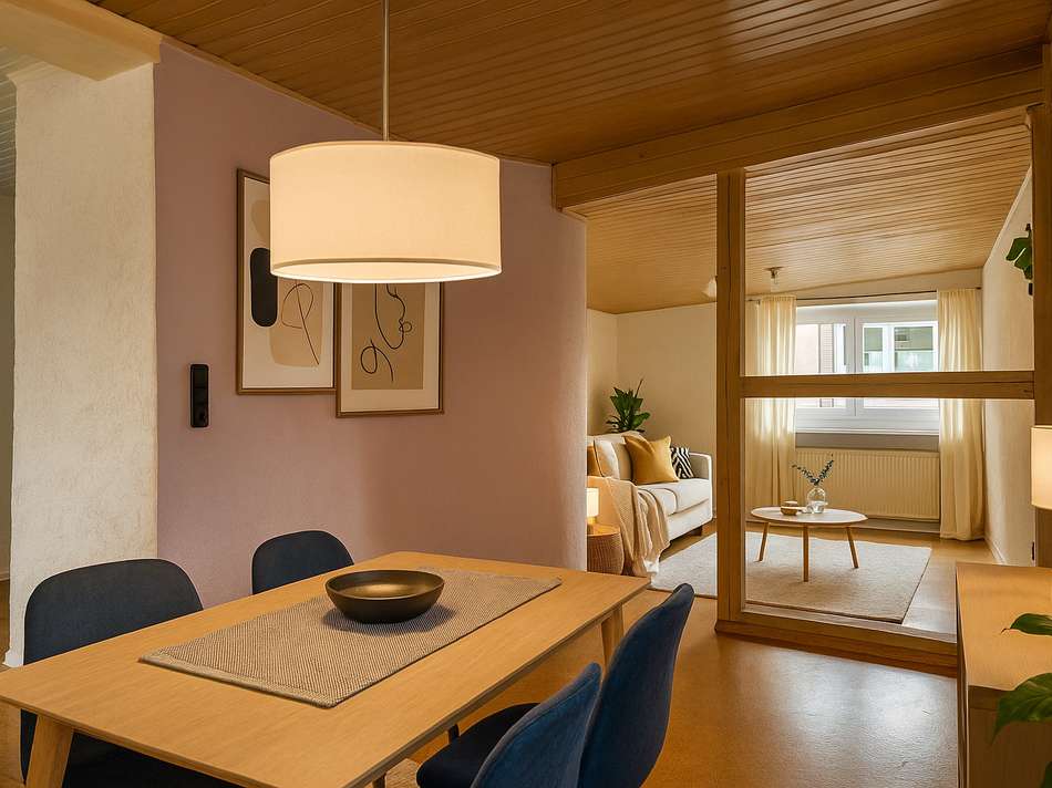 Beispielbild KI Wohn-Esszimmer