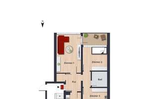 Gemütliche Wohnung in Detmerode  // 3.OG rechts – John-F.-Kennedy-Allee 38, 38444 Detmerode, Wolfsburg – Vorschaubild 12