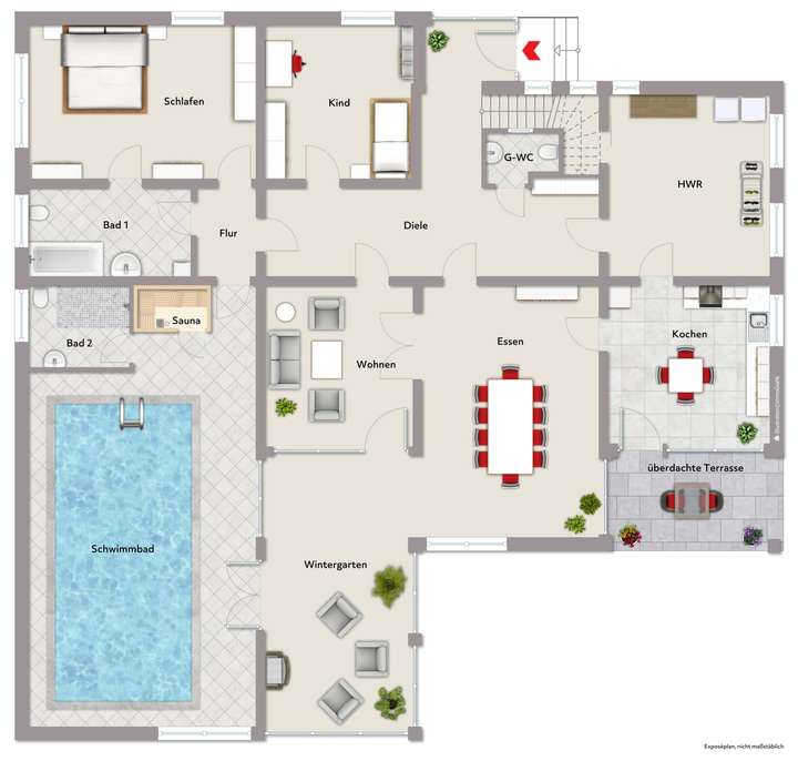 Grundriss Erdgeschoss (nicht m