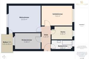 Sonnige 3-Zimmer-Wohnung mit Südbalkon  großem Hobbyraum – sofort bezugsfrei – Die vollständige Adresse der Immobilie erhältst du vom Anbieter., 70197 Vogelsang, Stuttgart – Vorschaubild 23