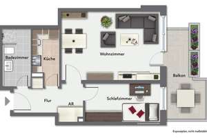 Attraktive 1,5-Zimmer-Wohnung mit Süd-Balkon und Tiefgaragenstellplatz in Hamburg-Lokstedt – Die vollständige Adresse der Immobilie erhältst du vom Anbieter., 22529 Lokstedt, Hamburg – Vorschaubild 20