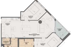 NEUBAU FOUR: exklusive 3 Zimmer-Wohnung mit tollem Ausblick und Loggia – Die vollständige Adresse der Immobilie erhältst du vom Anbieter., 60311 Innenstadt, Frankfurt am Main – Vorschaubild 28