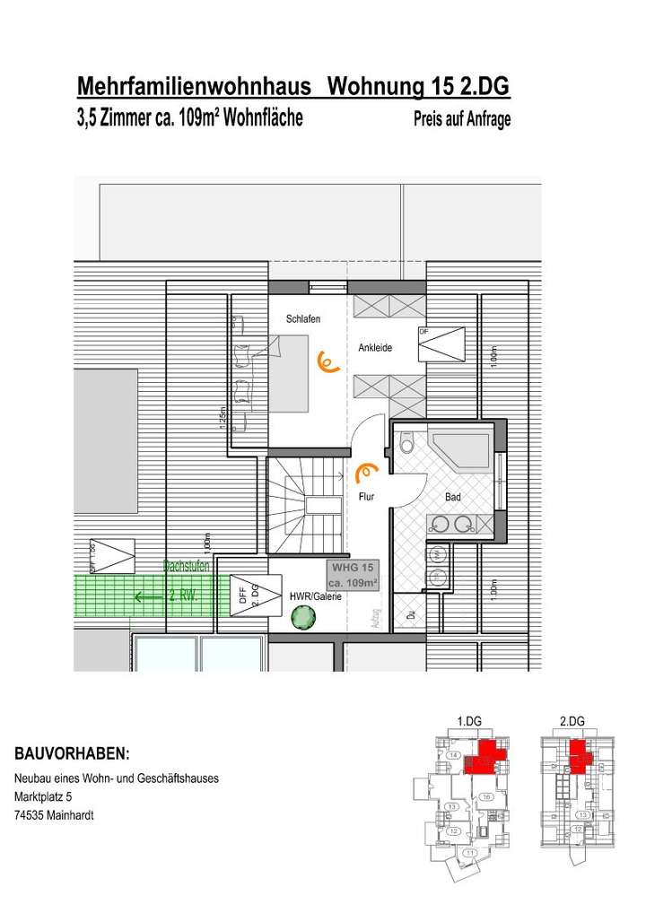 Wohnung 15/2.Dachgeschoss