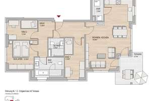 Viel Platz für die Familie: 4-Zimmer-Wohnungen mit sonniger Terrasse und eigenem Garten – Kostheimer Landstraße 25, 55246 Mainz-Kostheim, Wiesbaden – Vorschaubild 7
