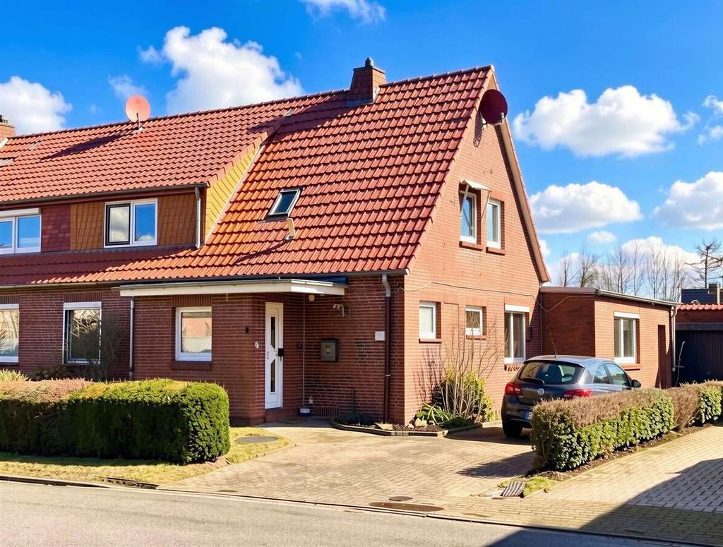 Immobilie in Schortens - Doppelhaushälfte mit Wintergarten & Garage in Roffhausen - Bild 0