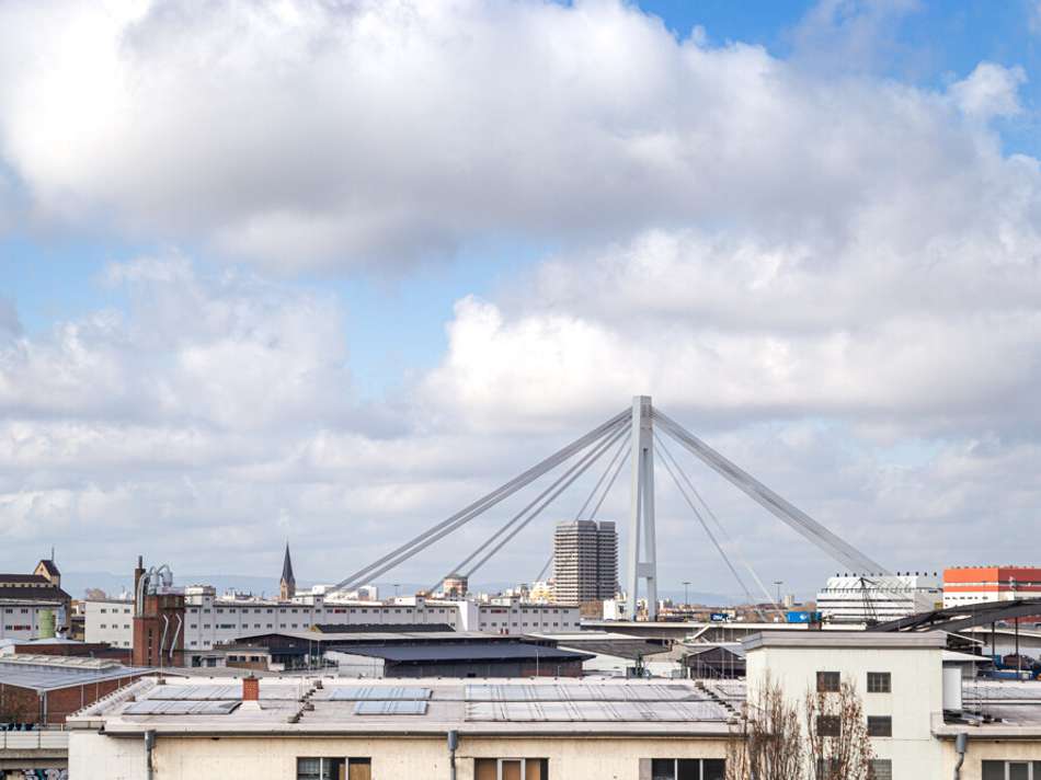 Blick Balkon Büro
