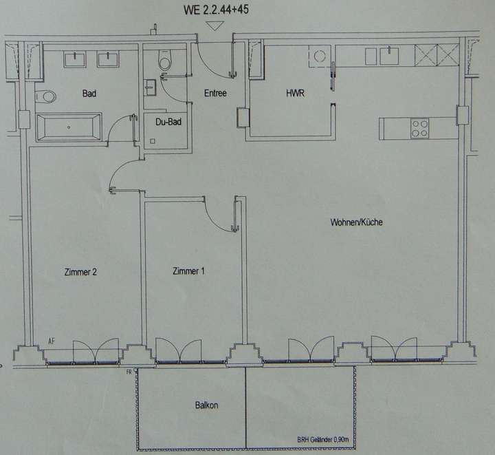 Grundriss -WE 44+45-
