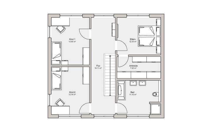 Grundriss Obergeschoss