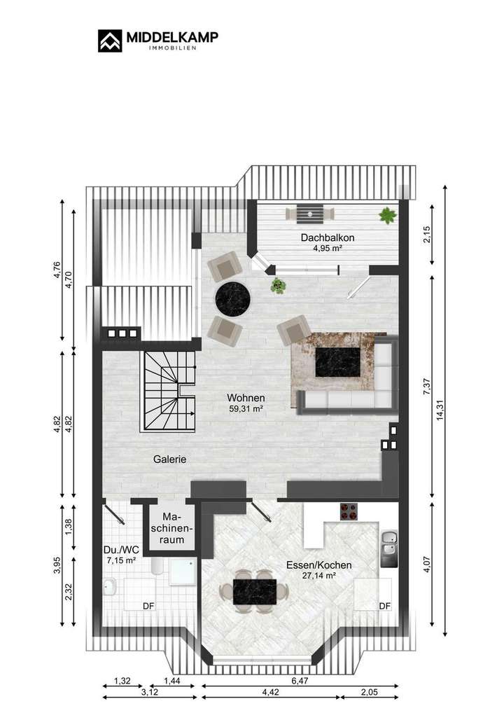 Dachgeschoss oberer Bereich 