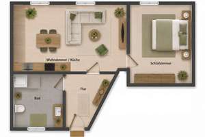 * schöne 2-Raumwohnung in saniertem Altbau* 6740 – Die vollständige Adresse der Immobilie erhältst du vom Anbieter., 1219 Strehlen, Dresden – Vorschaubild 5