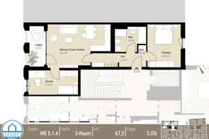 Lebendig wohnen in Dresden: 3-Zimmer-Wohnung mit Balkon – Ringstraße 2, 1067 Innere Altstadt, Dresden – Vorschaubild 3