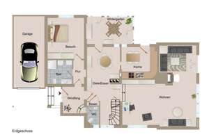 Einzigartiges Einfamilienhaus in Eversten – Wohnen mit Wasserblick – Die vollständige Adresse der Immobilie erhältst du vom Anbieter., 26122 Eversten, Oldenburg (Oldenburg) – Vorschaubild 28