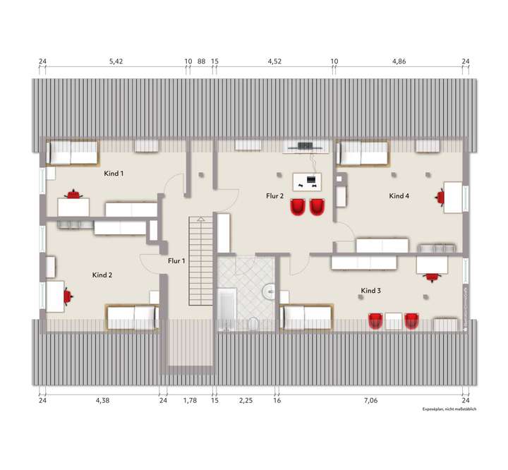 Grundriss Dachgeschoss (nicht 