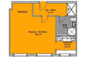 Top zentr. ruhige Lage, 1 Zi. Whg. ca. 28 m², Ebk 1.OG,  Nähe Rathenaupl. – ideal auch für Studenten – Nunnenbeckstr. 25, 90489 Wöhrd, Nürnberg – Vorschaubild 11