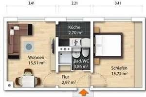 BRANDNEU RENOVIERT + provisionsfrei -kleine Eigentumswohnung im 3. OG in Laubegast