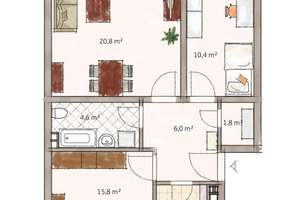 Sofort einziehen: Helle 3,5-Raum-Wohnung mit Loggia in Dellwig – Die vollständige Adresse der Immobilie erhältst du vom Anbieter., 45357 Dellwig, Essen – Vorschaubild 16