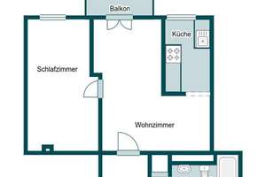 2- Raum- Wohnung mit einem offenen Grundriss, Balkon und Wannenbad in Hilbersdorf  – Die vollständige Adresse der Immobilie erhältst du vom Anbieter., 9131 Hilbersdorf, Chemnitz – Vorschaubild 7