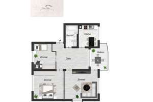 Attraktive 3 Zimmerwohnung mit Balkon und Garage in Rheinfelden-Herten – Die vollständige Adresse der Immobilie erhältst du vom Anbieter., 79618 Rheinfelden (Baden) – Vorschaubild 8