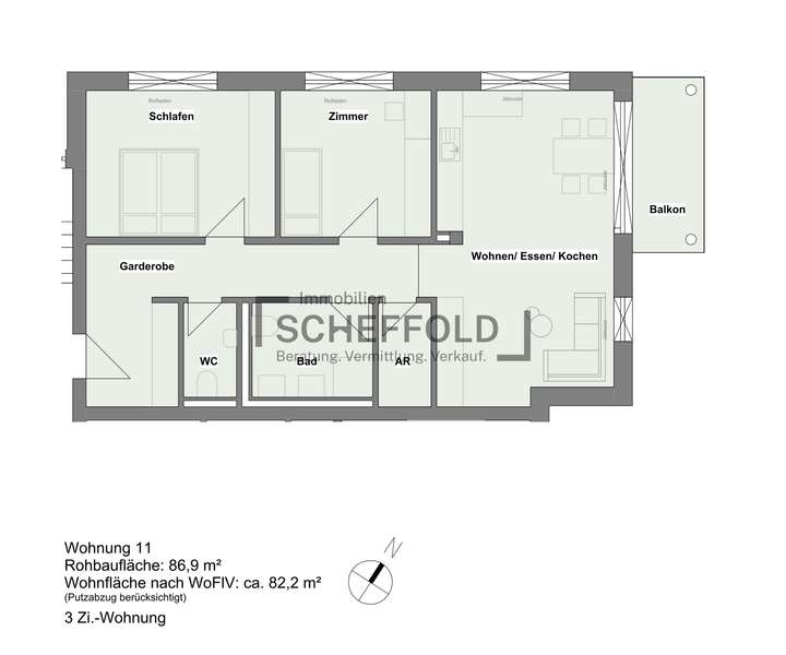 Grundriss Whg Nr. 11
