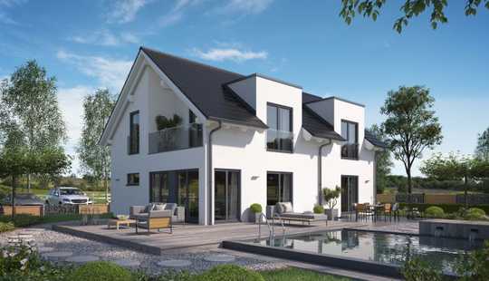 Bild von *** Wiesbaden-Biebrich / indiv. planb. DHH-Neubau (mit FESTPREIS u. verbindl. Terminschiene) m.KG.