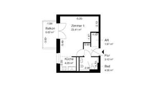 Nachmieter gesucht! Zweitbezug Neubau am Rande von Biesdorf - 1-Zimmer Wohnung ohne WBS – Eugen-Roth-Weg 4, 12683 Marzahn, Berlin – Vorschaubild 6