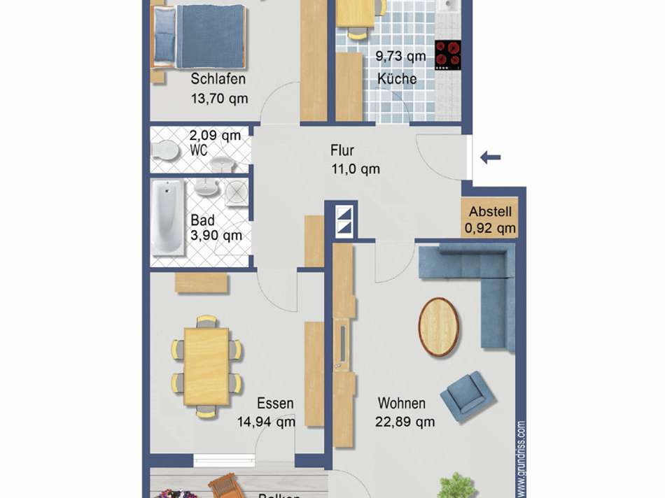 Grundriss Wohnung