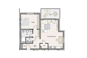 Neubau in KA-Durlach (Aue):  Geräumige 2- Zi.-ETW mit Balkon und Erker – 76227 Durlach, Karlsruhe – Vorschaubild 5
