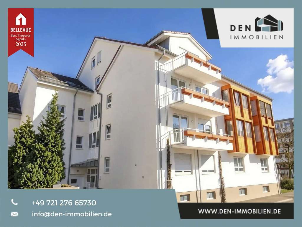 Immobilie in Karlsruhe - Kapitalanlage (4,52%) oder Eigennutz: 2-Zimmer-Wohnung mit Stellplatz in gefragter Innenstadtlage - Bild 0