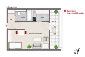 Klein und preiswert – Die vollständige Adresse der Immobilie erhältst du vom Anbieter., 85057 Nordwest, Ingolstadt – Vorschaubild 9
