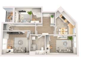 Sanierte 3-RW * hochwertig möbliert * EBK * Bad mit Du + WMA  * Balkon * TG-SP * zentral * Aufzug – Cottaer Straße 8, 1159 Friedrichstadt, Dresden – Vorschaubild 2
