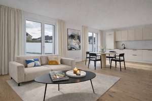 Neubau Erstbezug: möblierte 2-Zi-Wohnung mit Balkon im 3. OG in Düsseldorf-Unterbilk Loretto Viertel