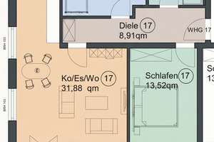 NEUBAU: Ingolstadt-Süd (Hundszell) 3-ZKB-Wohnung (1. OG, Aufzug) mit großer Dachterrasse (16,16m²!) – Die vollständige Adresse der Immobilie erhältst du vom Anbieter., 85051 Südwest, Ingolstadt – Vorschaubild 9