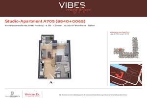 Modernes Studio-Apartment mit Balkon - Wentzel Dr. – Kirchenpauerstraße 15a, 20457 HafenCity, Hamburg – Vorschaubild 12