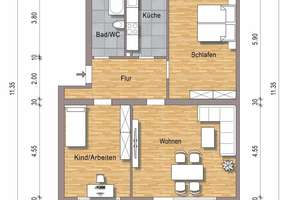 Tolle 3-Zimmer-Wohnung in Mainz-Oberstadt zu vermieten – Berliner Straße 11, 55131 Oberstadt, Mainz – Vorschaubild 3