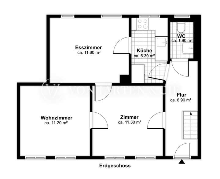 Grundriss Erdgeschoss Einheit 