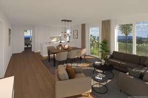 4-Zimmer-Erdgeschoss-Wohnung mit Achalm-Blick
