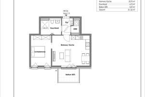 Ideal geschnittene 2‑Zimmer‑Wohnung mit Balkon – Nesselrodestraße 2-4, 50735 Niehl, Köln – Vorschaubild 9