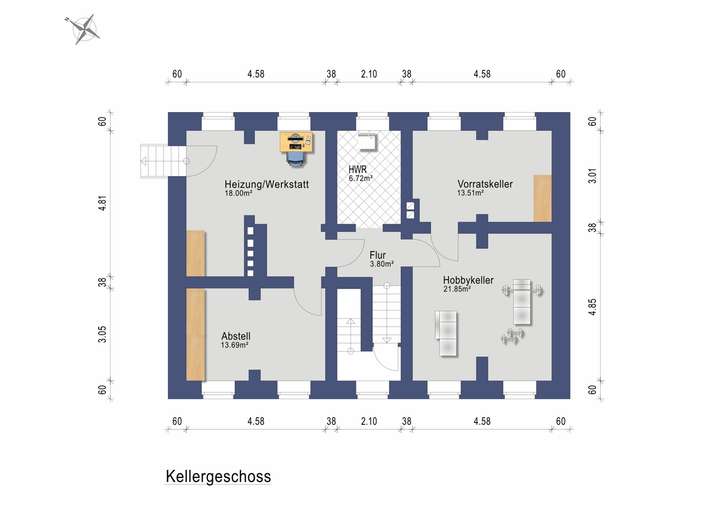 Haupthaus - Keller (Darstellun